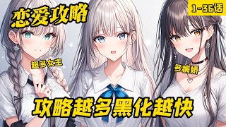 《戀愛攻略，攻略越多黑化越快》1-36話，身穿來到一款戀愛遊戲世界中，我獲得了封锁美少女黑化的攻略系統。直到故事開始後，我才發現前期的女主要麼都不來，要麼蜂擁而至，回首我已深陷黑化修羅場了。