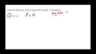 110-36 Solving Logs and Exponentials Part 1 of 4