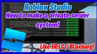 How to make a Private Server System | Roblox Studio