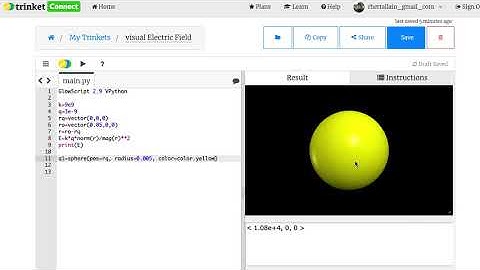 Showing the Electric Field due to a Point Charge with VPython