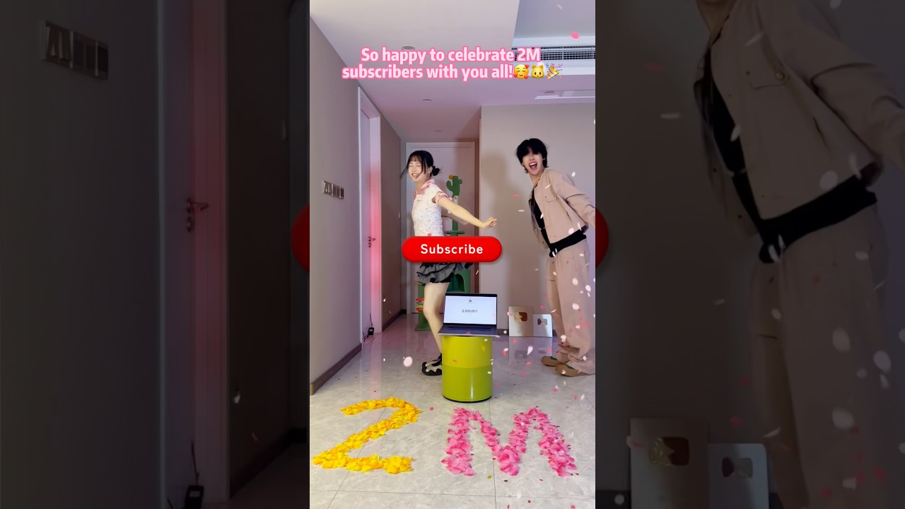 Will you celebrate 3M subscribers with us?❤️#celebration #funny #dance #couple