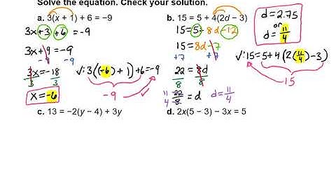 Solving Multi-Step Equations using Distribution Video