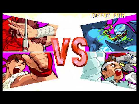 Marvel vs Capcom 1 ( Arcade ) - Strider Hiryu / Ryu Playthrough ( Mar 14, 2020 )