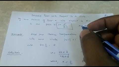 Inverse point of bilinear Transformation with examples