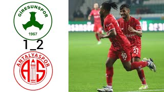 Giresunspor 12 Antalyaspor Maç Özeti