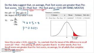 Dependent Samples Hypothesis Test