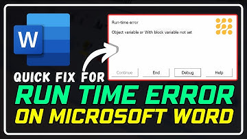 How to Fix RUNTIME ERRORS in Microsoft Word (Easy Steps!)