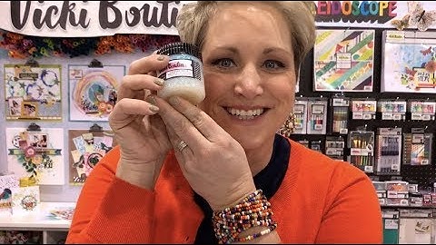 How to use the Iridescent Glitter Texture Paste 5 ways with Vicki Boutin - Creativation 2019