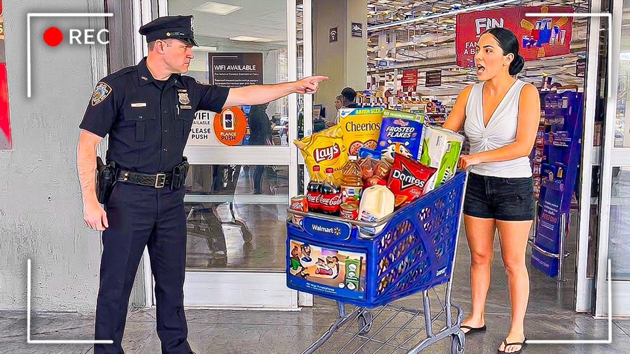 Cops Surprise Stop a Shoplifter Trying To Steal a Full Cart From ...