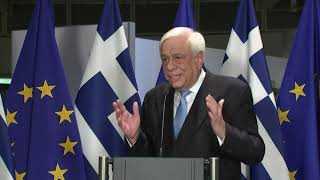 Commissioner Avramopoulos welcoming His Excellency Pavlopoulos President of the Hellenic Republic