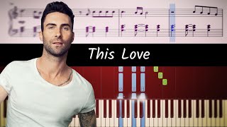 How to play This Love by Maroon 5 - ACCURATE Piano Part Tutorial