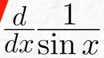 Derivative of 1/sinx (Quotient Rule) | Calculus 1 Exercises