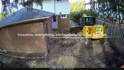 Excavation, Underpinning and Foundation Timelapse for a Two Story Addition