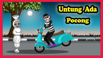 Pocong Lucu VS Pencuri Motor - Untung ada Pocong - Kartun Hantu Lucu #pocong #lucu