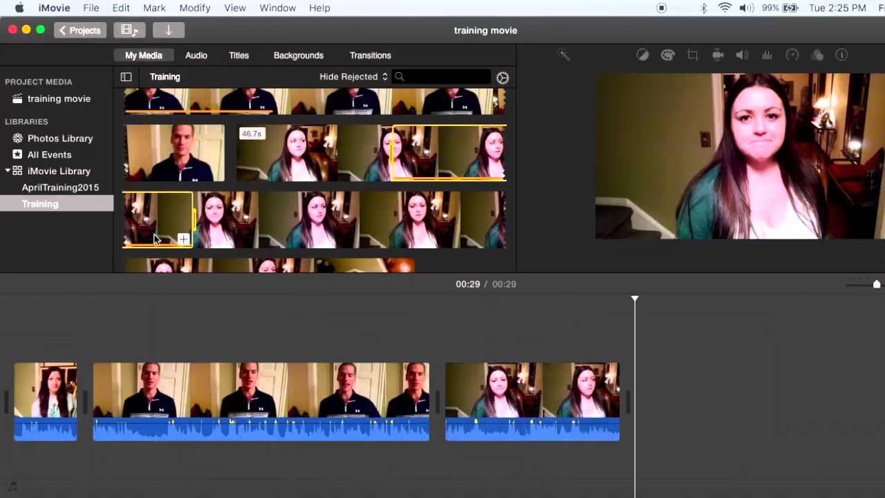 imovie how to clip video