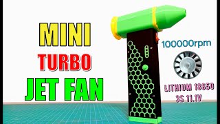 3D Printed DIY Mini Turbo Jet Fan!!