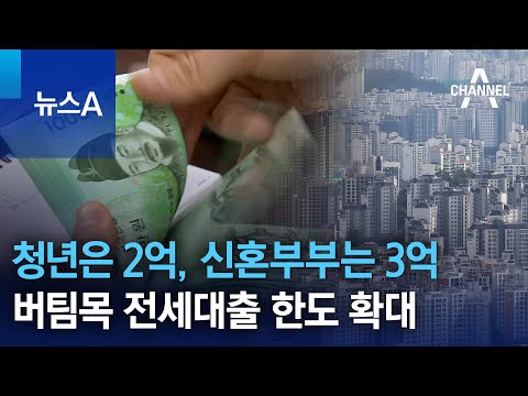 청년은 2억, 신혼부부는 3억까지…<strong>버팀목</strong> <strong>전세대출</strong> 한도 확대 | 뉴스A