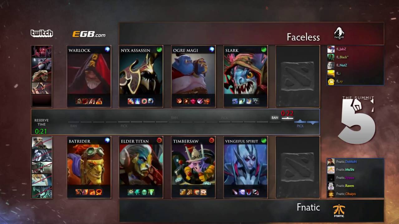 Fnatic vs Faceless - Game 1 - The Summit 6 SEA Qualifiers - @Xyclopzz & @_343dota