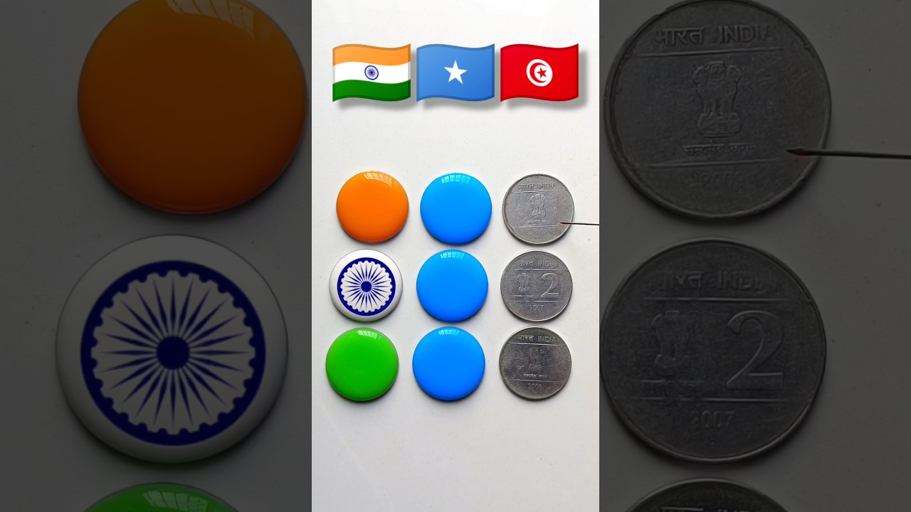 🇮🇳🇸🇴🇹🇳 Water Drop Colour || Republic day on Coin || 