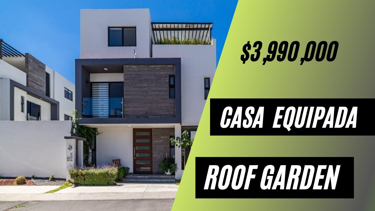 CASA CON ROOF GARDEN Y AMPLIO JARDÍN- INFO 442 584 4238