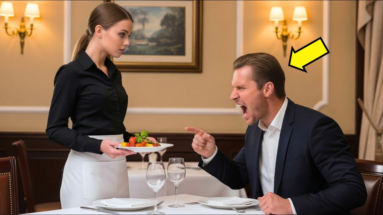 Multimillonario le grita a la mesera — ella dice una frase que deja paralizado a todo el restaurante