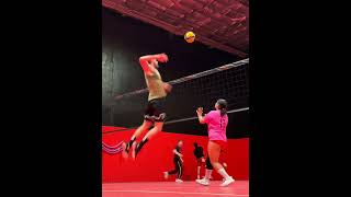 6 foot 9 middle Spike #volleyballl