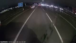 Van Driving On Hard Shoulder