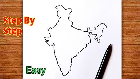 How To Draw India Map Easily / Indian Map Drawing Easy