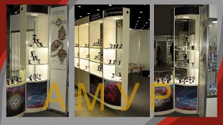 Junwex 2022 №4/ Угловая витрина из гнутого стекла для ювелирных украшений/витрины АМУР