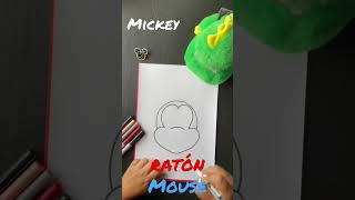 Dibujos para niños faciles | Como dibujar al ratón Mickey | niños de 5 a 6 años | vocabulario ingles