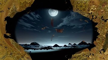 AI Embedded 3D Fractal 1.4- Black Glass Ocean V.4