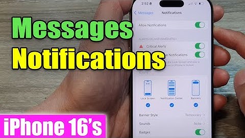 iPhone 16: How to Enable/Disable Messages Notifications