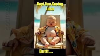 Bayi Dan Kucing Yang Lucu #kartun #ai