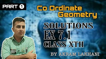 coordinate geometry solutions class 10 || Ex-7.1 || part-1 || Distance formula || By Akram lakhani.