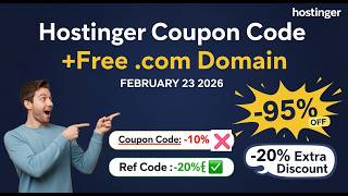 Hostinger Coupon Code [24 Feb 2026] 75% + 20% Extra Discount verified &amp; working code