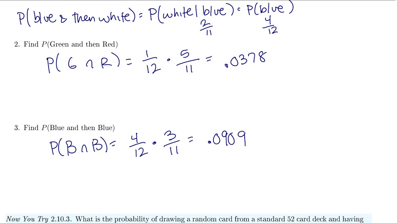  Probability General Multiplication Rule YouTube