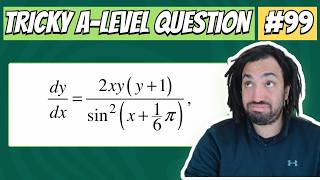 11 Days until Pure - LIVE SESSION TOMORROW | Differential Equation | Tricky A-Level Question #99
