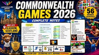 Commonwealth Games 2026 | One Shot Revision | ADRE/DHS 2026 | Important MCQs & GK
