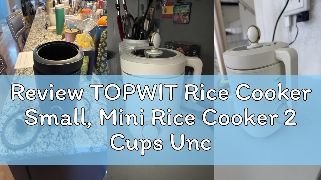 Review TOPWIT Rice Cooker Small, Mini Rice Cooker 2 Cups Uncooked, 1.2L Portable Rice Maker with Non