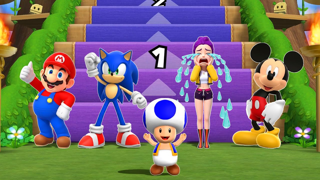 Mario Party 9 Step it Up - Mario Vs Sonic Vs Mickey Vs Rumi From KPop ...