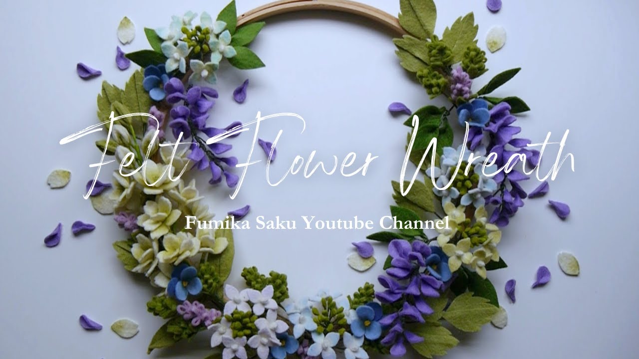 How to Make Felt Flower Wreath YouTube