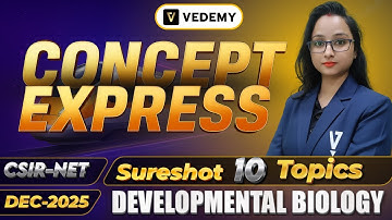 Concept Express | Unit-5 | Developmental Biology | CSIR NET Dec 2025 | Jyoti Kumari | Vedemy |