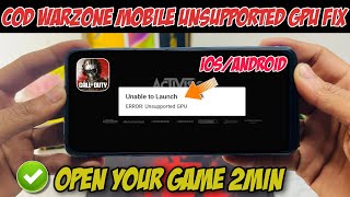call of duty warzone mobile error unsupported gpu problem | fix cod warzone mobile unsupported gpu