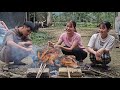 Grill chicken on charcoal stove  called daughter and soninlaw home for dinner  ep 246 