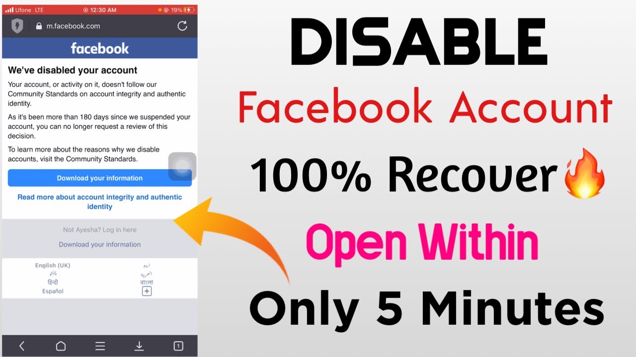 How to open disabled facebook account 2023 | We’ve disabled your ...