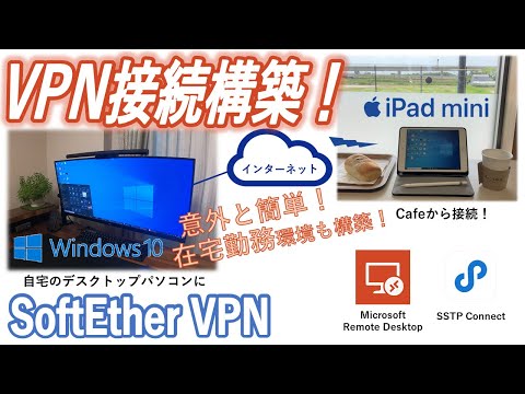 【VPN接続】意外と簡単！無料で自宅VPN構築（SoftEtherVPN）で外出先からiPad miniで自宅Windowsに接続！！（VPNAzure編）