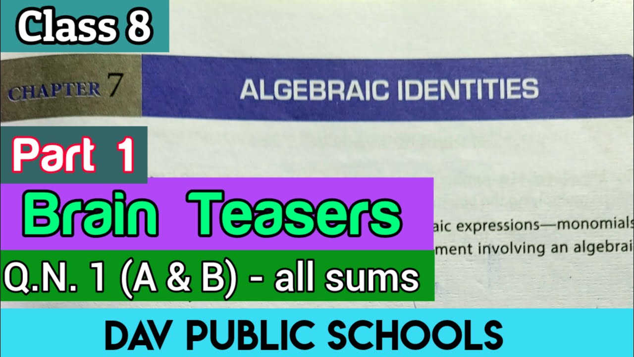 DAV Class 8 Math Chapter 7 Brain Teasers Q N 1 All Sums YouTube dav-class-8-math-chapter-7-brain-teasers-q-n-1-all-sums-youtube