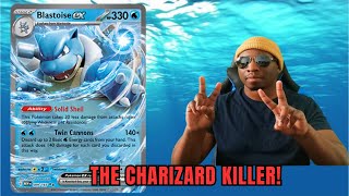 Blastoise Ex is The Charizard Killer | Blastoise Ex Gameplay PTCGL