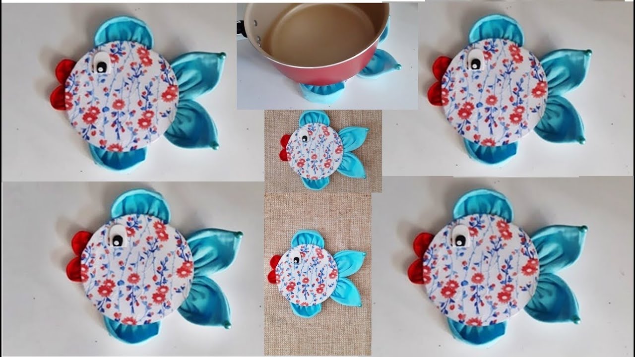 PEIXINHO FEITO COM FUXICO/SUPORTE PRA PANELA