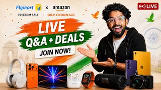 🔴 LIVE | Flipkart Freedom Sale + Amazon Great Freedom Sale 🔥 Best Tech Deals, Phones, Laptops,Tablet